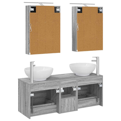vidaXL Bathroom Furniture Set 5 pcs Grey Sonoma