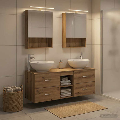 vidaXL Bathroom Furniture Set 5 pcs Artisan Oak