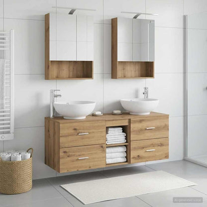 vidaXL Bathroom Furniture Set 5 pcs Artisan Oak