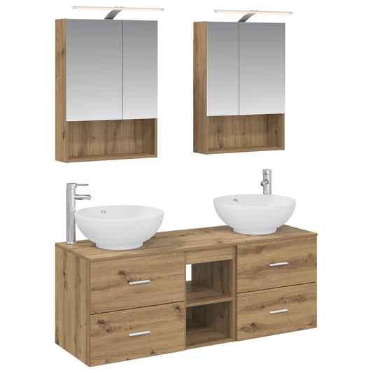 vidaXL Bathroom Furniture Set 5 pcs Artisan Oak
