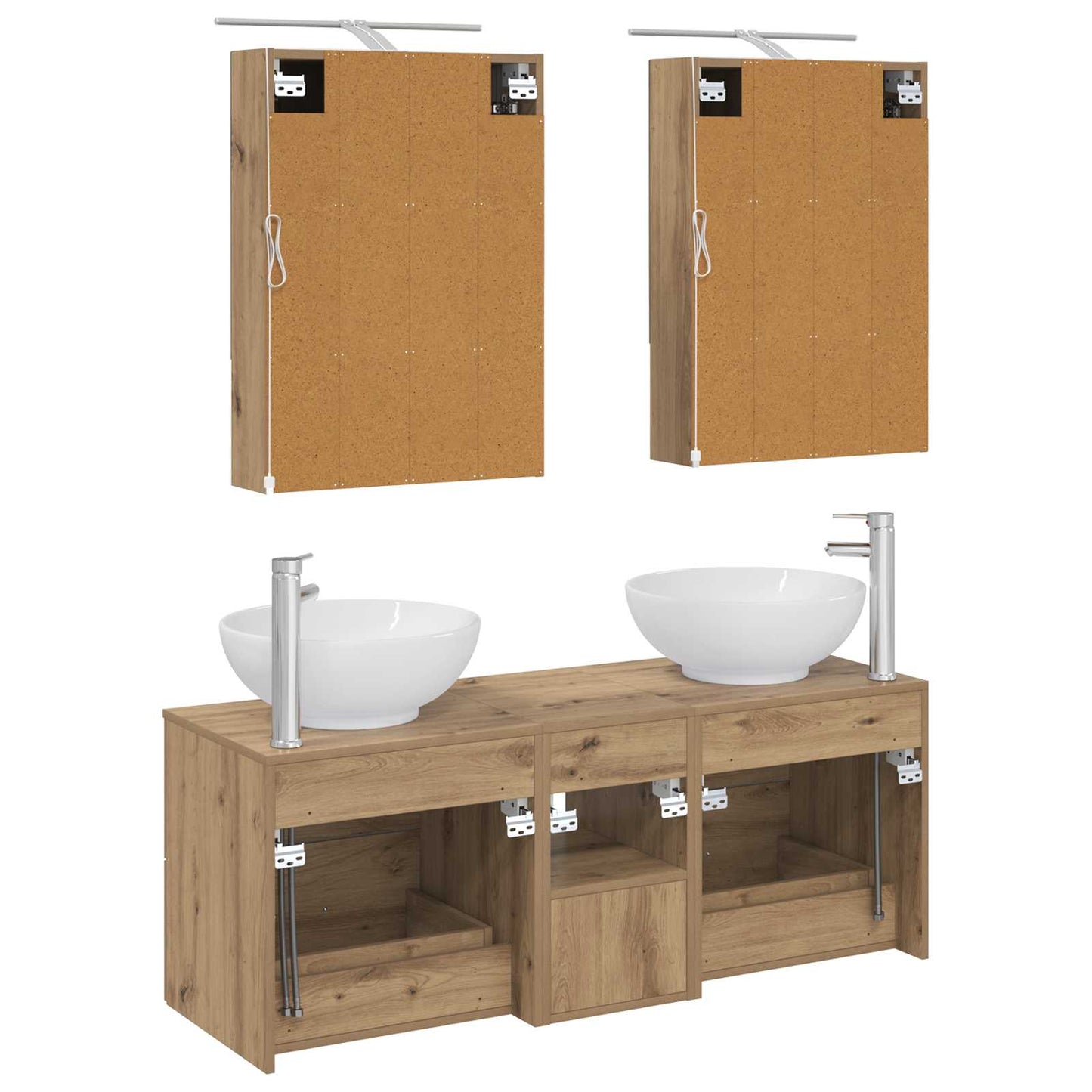 vidaXL Bathroom Furniture Set 5 pcs Artisan Oak