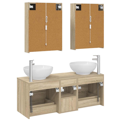 vidaXL Bathroom Furniture Set 5 pcs Sonoma Oak