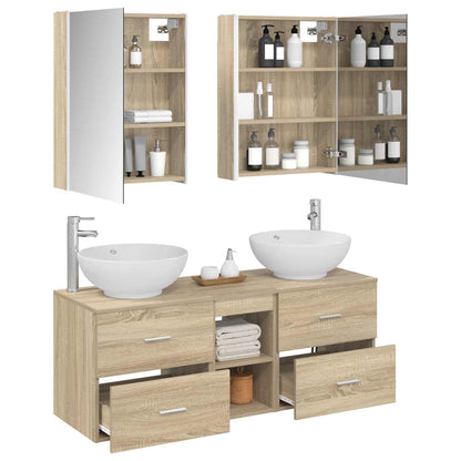 vidaXL Bathroom Furniture Set 5 pcs Sonoma Oak