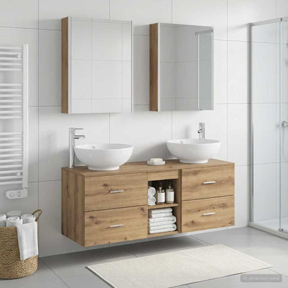 vidaXL Bathroom Furniture Set 5 pcs Artisan Oak