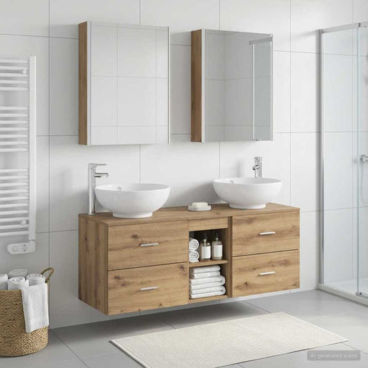 vidaXL Bathroom Furniture Set 5 pcs Artisan Oak