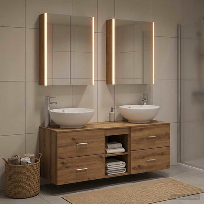 vidaXL Bathroom Furniture Set 5 pcs Artisan Oak