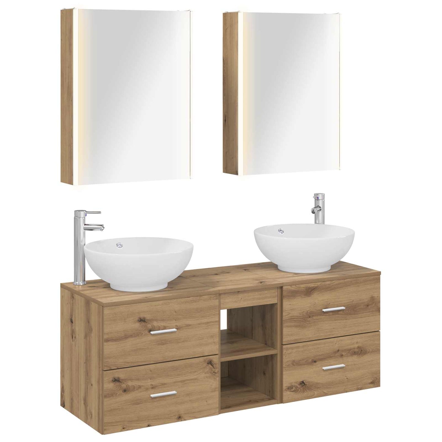 vidaXL Bathroom Furniture Set 5 pcs Artisan Oak