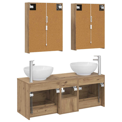 vidaXL Bathroom Furniture Set 5 pcs Artisan Oak