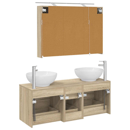 vidaXL Bathroom Furniture Set 4 pcs Sonoma Oak