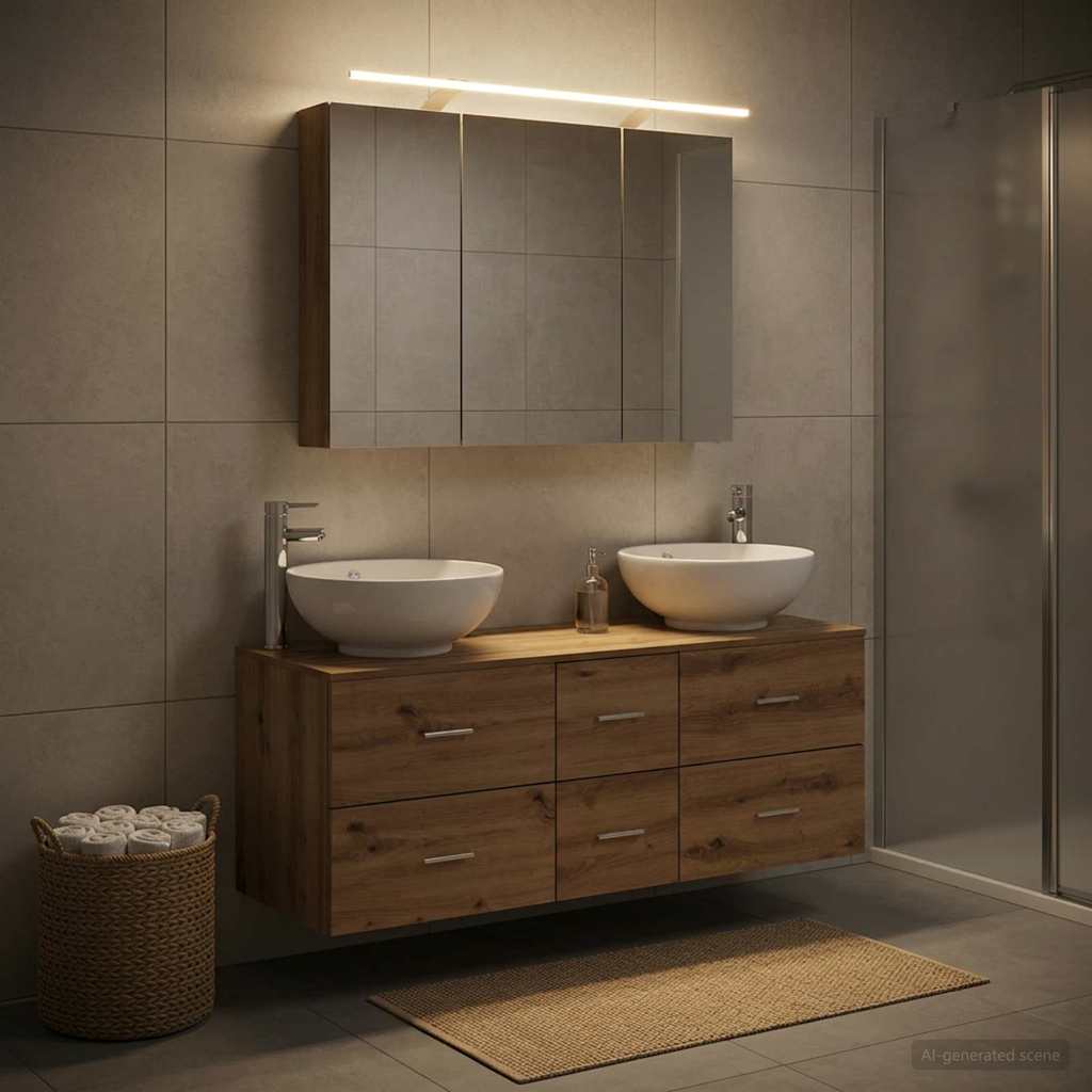vidaXL Bathroom Furniture Set 4 pcs Artisan Oak