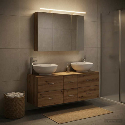 vidaXL Bathroom Furniture Set 4 pcs Artisan Oak