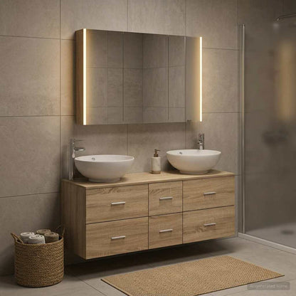 vidaXL Bathroom Furniture Set 4 pcs Sonoma Oak