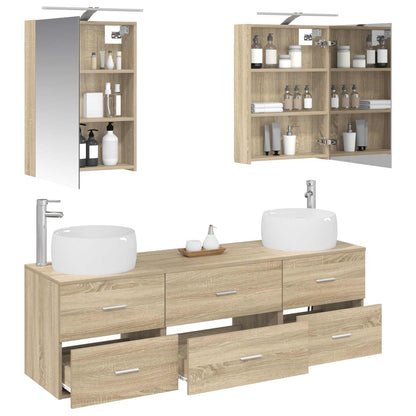 vidaXL Bathroom Furniture Set 5 pcs Sonoma Oak