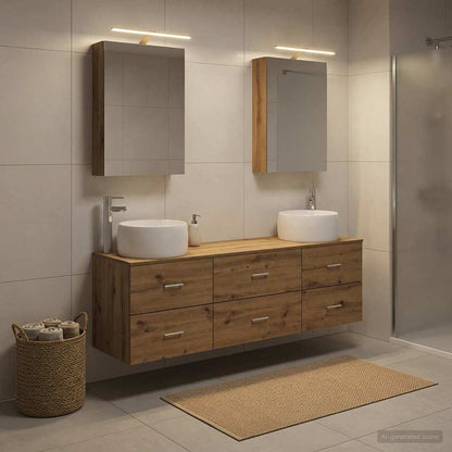 vidaXL Bathroom Furniture Set 5 pcs Artisan Oak