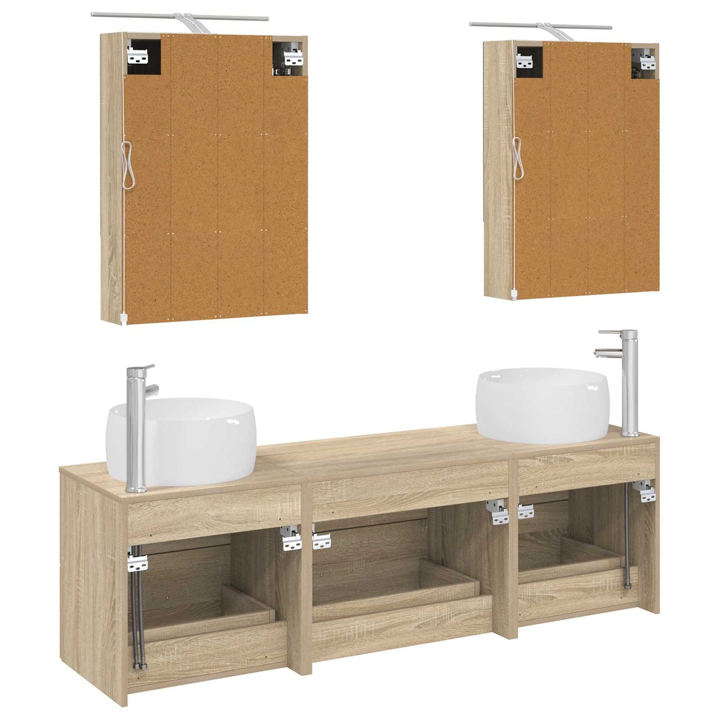 vidaXL Bathroom Furniture Set 5 pcs Sonoma Oak
