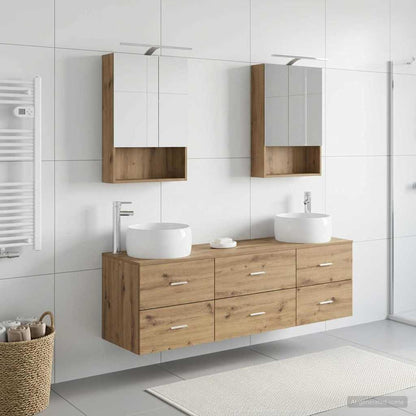 vidaXL Bathroom Furniture Set 5 pcs Artisan Oak