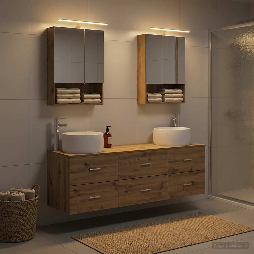 vidaXL Bathroom Furniture Set 5 pcs Artisan Oak