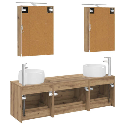 vidaXL Bathroom Furniture Set 5 pcs Artisan Oak