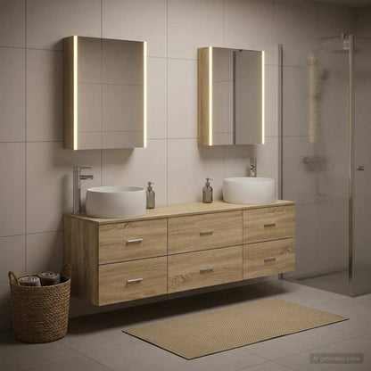 vidaXL Bathroom Furniture Set 5 pcs Sonoma Oak