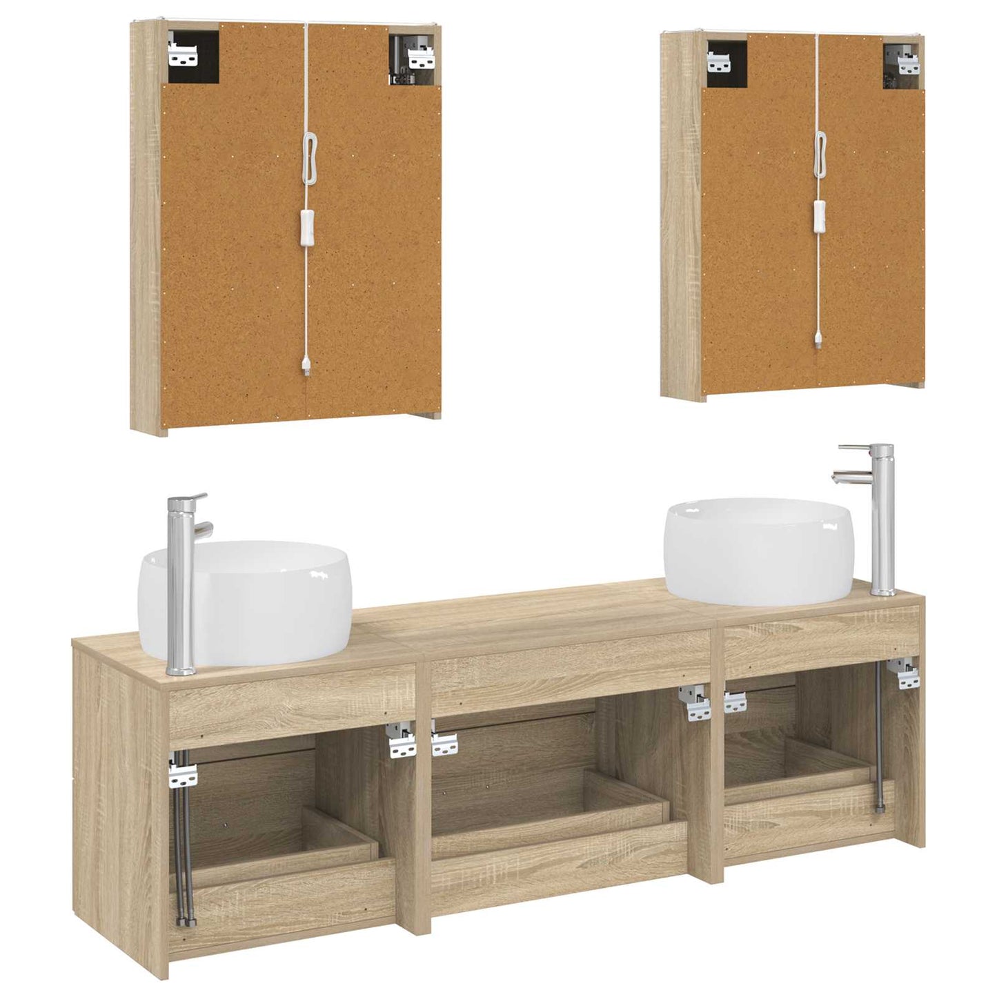 vidaXL Bathroom Furniture Set 5 pcs Sonoma Oak