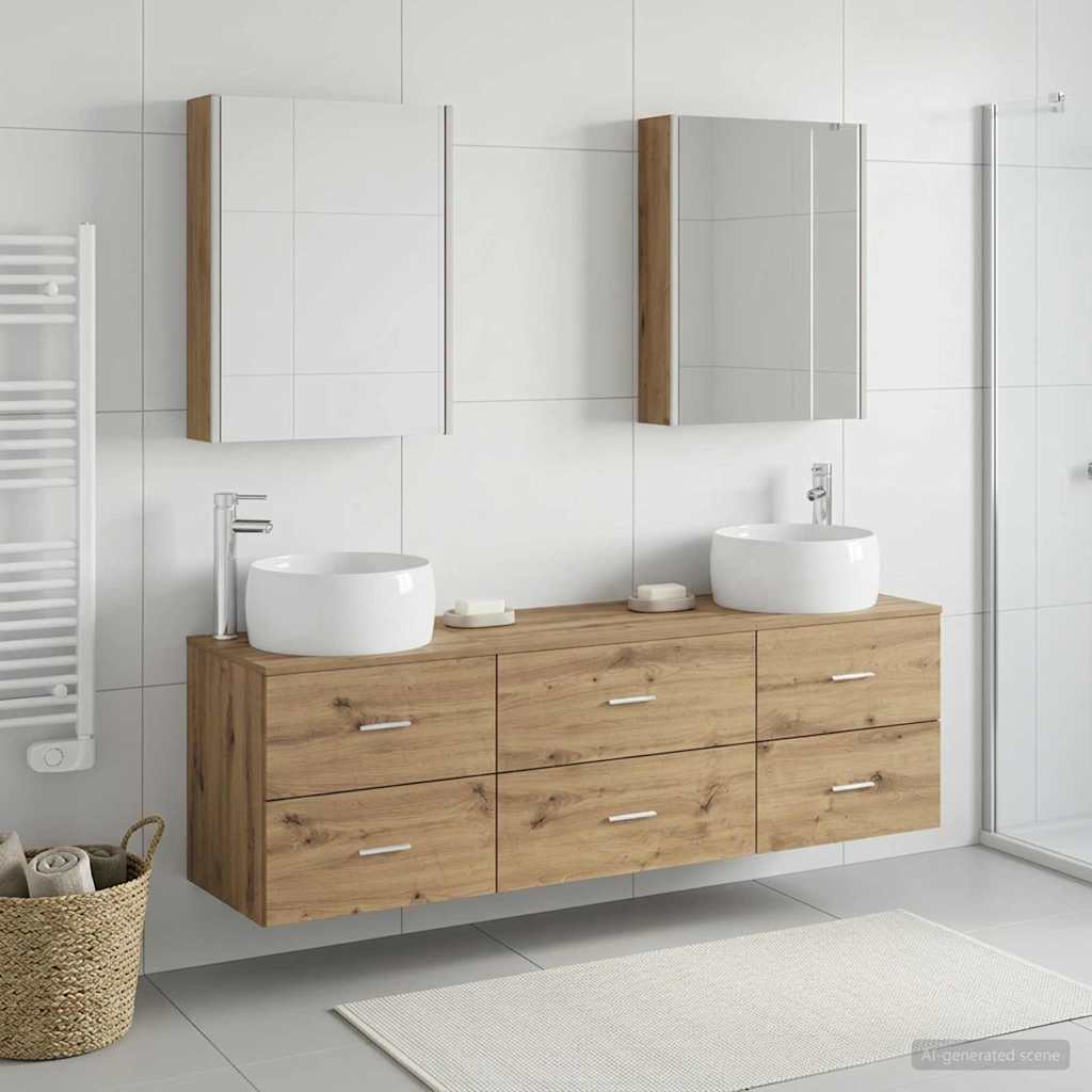 vidaXL Bathroom Furniture Set 5 pcs Artisan Oak