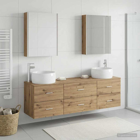 vidaXL Bathroom Furniture Set 5 pcs Artisan Oak