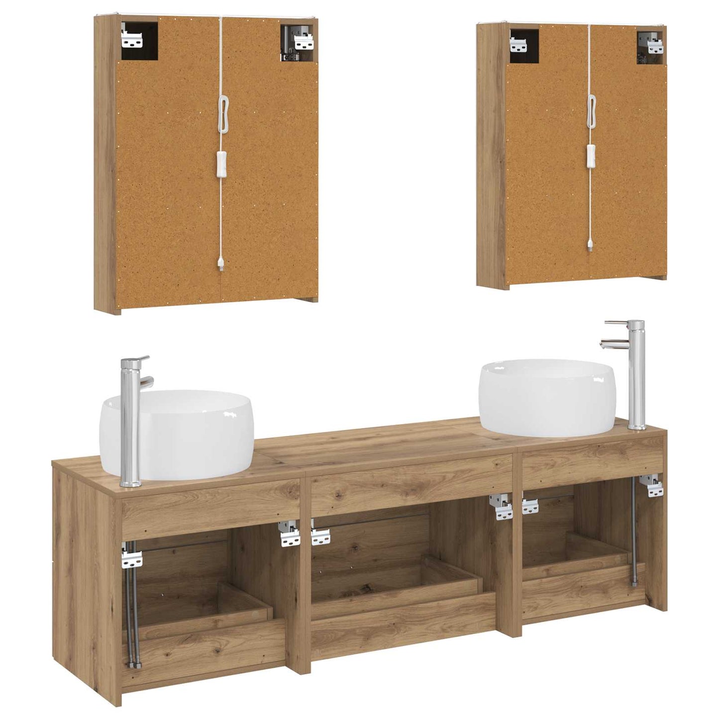 vidaXL Bathroom Furniture Set 5 pcs Artisan Oak