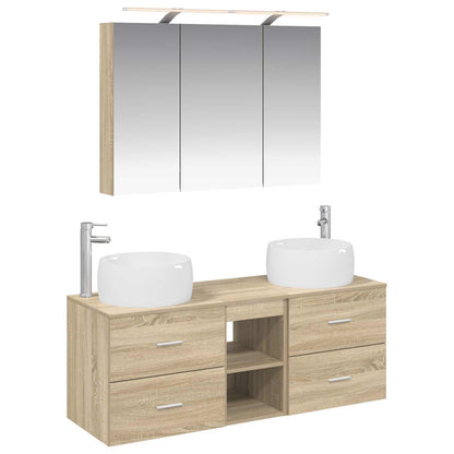 vidaXL Bathroom Furniture Set 4 pcs Sonoma Oak