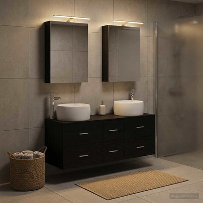 vidaXL Bathroom Furniture Set 5 pcs Black Oak