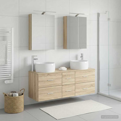 vidaXL Bathroom Furniture Set 5 pcs Sonoma Oak