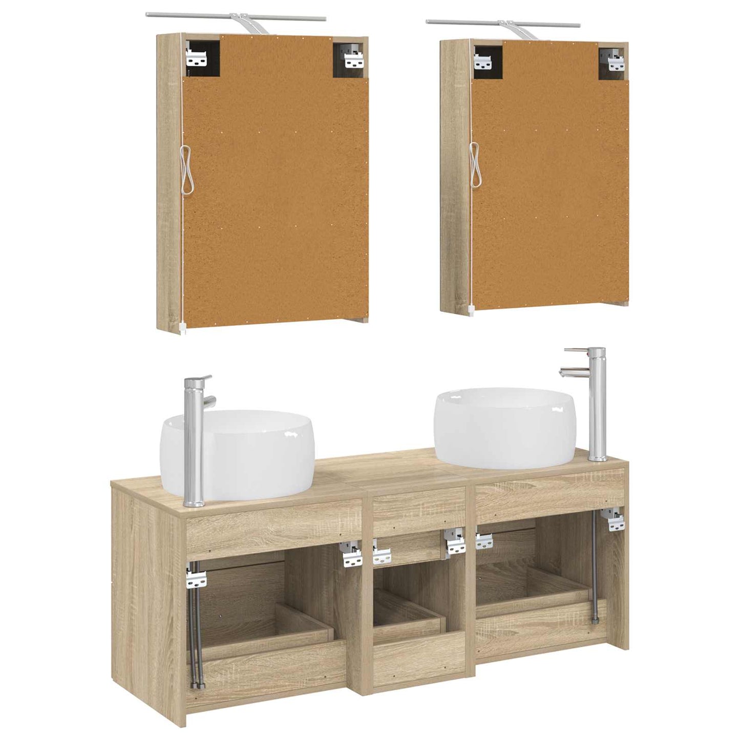 vidaXL Bathroom Furniture Set 5 pcs Sonoma Oak
