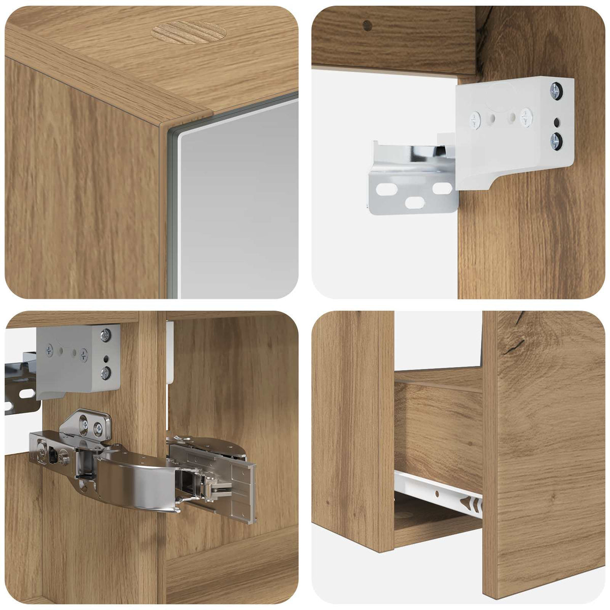 vidaXL Bathroom Furniture Set 5 pcs Artisan Oak
