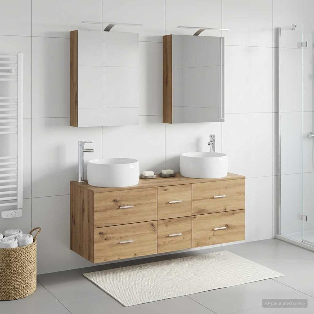 vidaXL Bathroom Furniture Set 5 pcs Artisan Oak