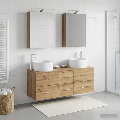 vidaXL Bathroom Furniture Set 5 pcs Artisan Oak