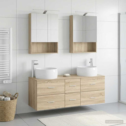 vidaXL Bathroom Furniture Set 5 pcs Sonoma Oak