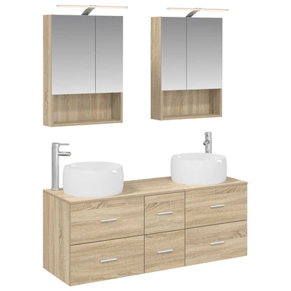 vidaXL Bathroom Furniture Set 5 pcs Sonoma Oak