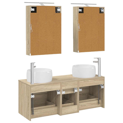 vidaXL Bathroom Furniture Set 5 pcs Sonoma Oak