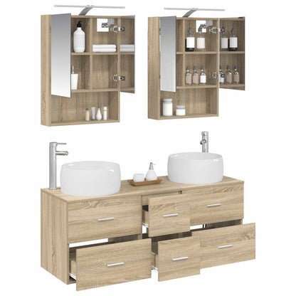 vidaXL Bathroom Furniture Set 5 pcs Sonoma Oak