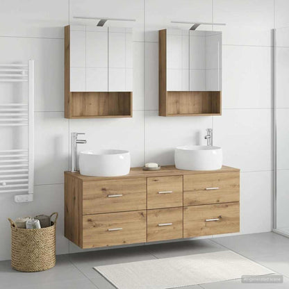 vidaXL Bathroom Furniture Set 5 pcs Artisan Oak