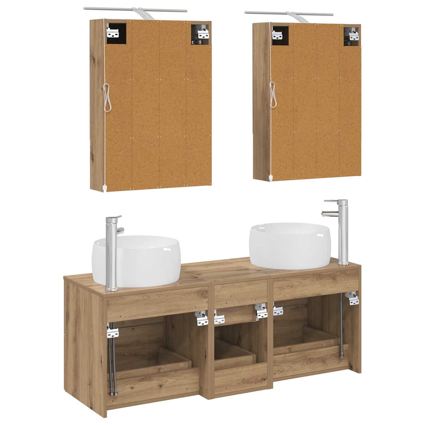 vidaXL Bathroom Furniture Set 5 pcs Artisan Oak