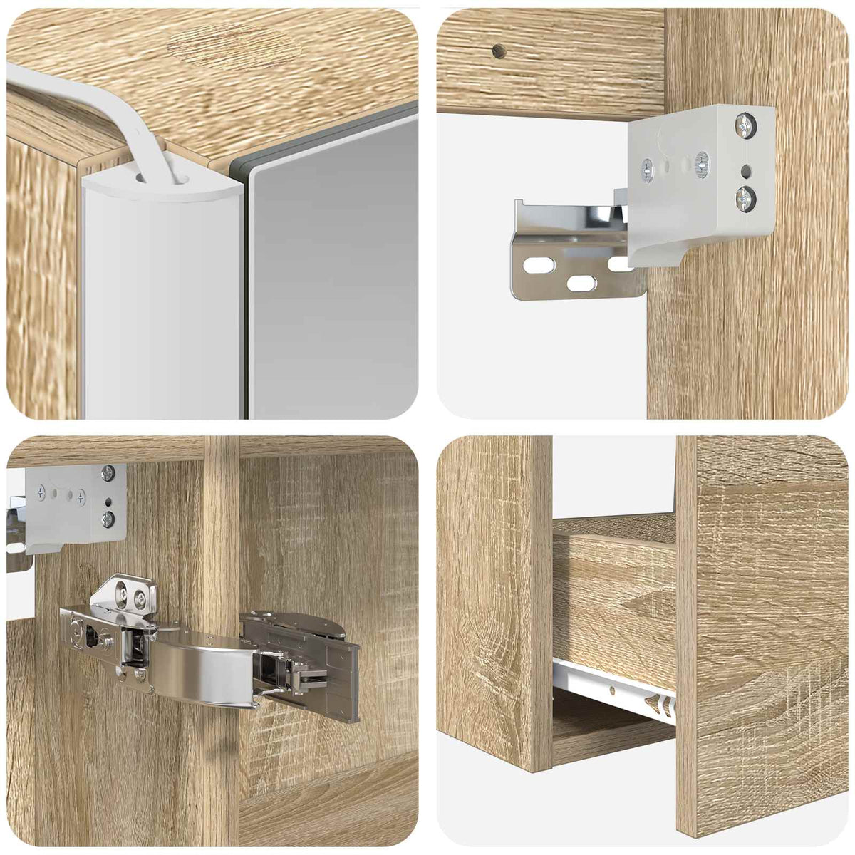 vidaXL Bathroom Furniture Set 5 pcs Sonoma Oak