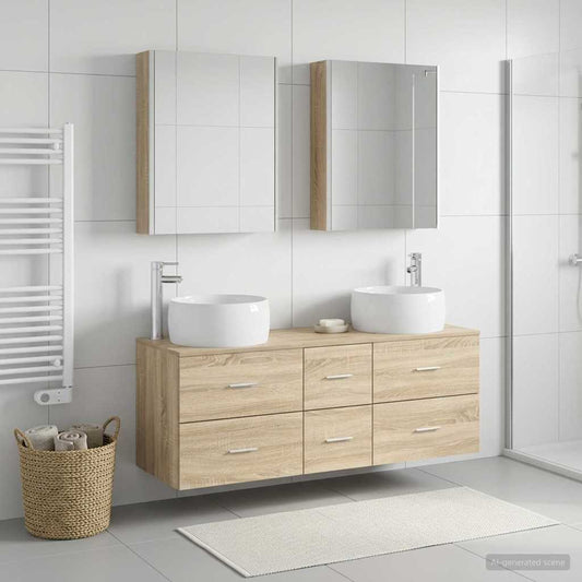 vidaXL Bathroom Furniture Set 5 pcs Sonoma Oak