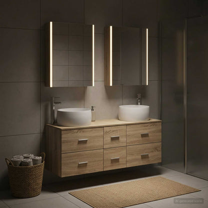 vidaXL Bathroom Furniture Set 5 pcs Sonoma Oak