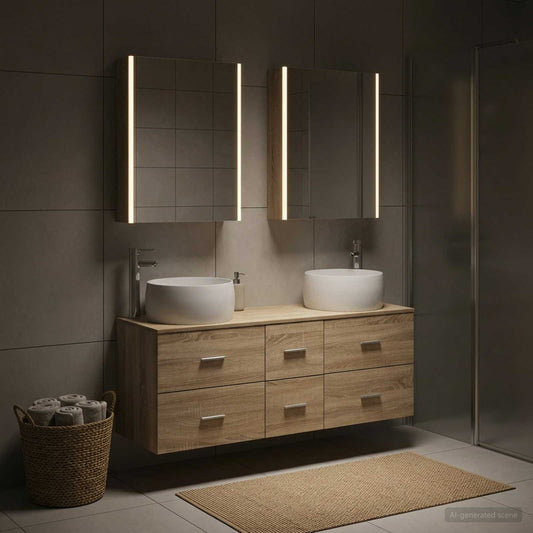vidaXL Bathroom Furniture Set 5 pcs Sonoma Oak