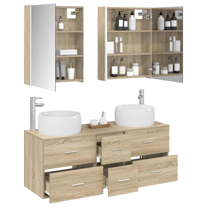 vidaXL Bathroom Furniture Set 5 pcs Sonoma Oak