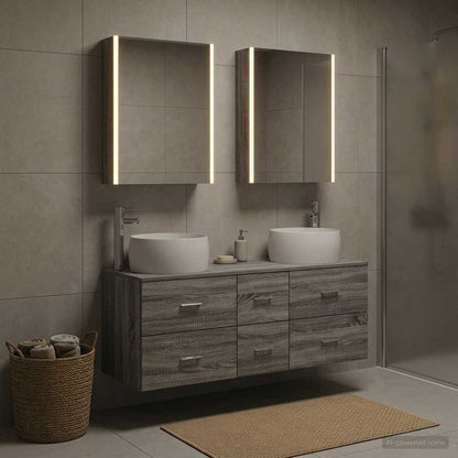 vidaXL Bathroom Furniture Set 5 pcs Grey Sonoma