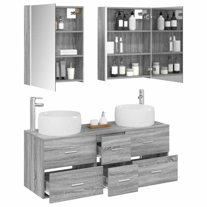 vidaXL Bathroom Furniture Set 5 pcs Grey Sonoma