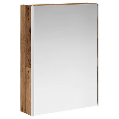 vidaXL Bathroom Furniture Set 5 pcs Old Wood Engineered Wood and Glass