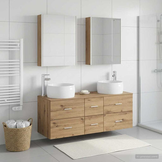 vidaXL Bathroom Furniture Set 5 pcs Artisan Oak