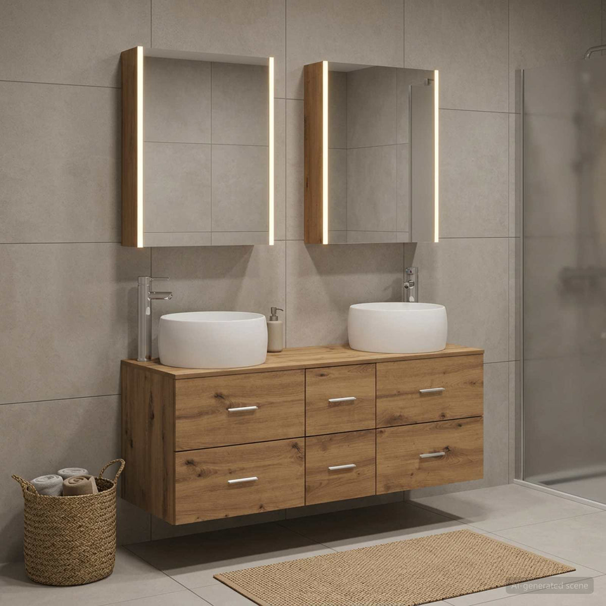 vidaXL Bathroom Furniture Set 5 pcs Artisan Oak